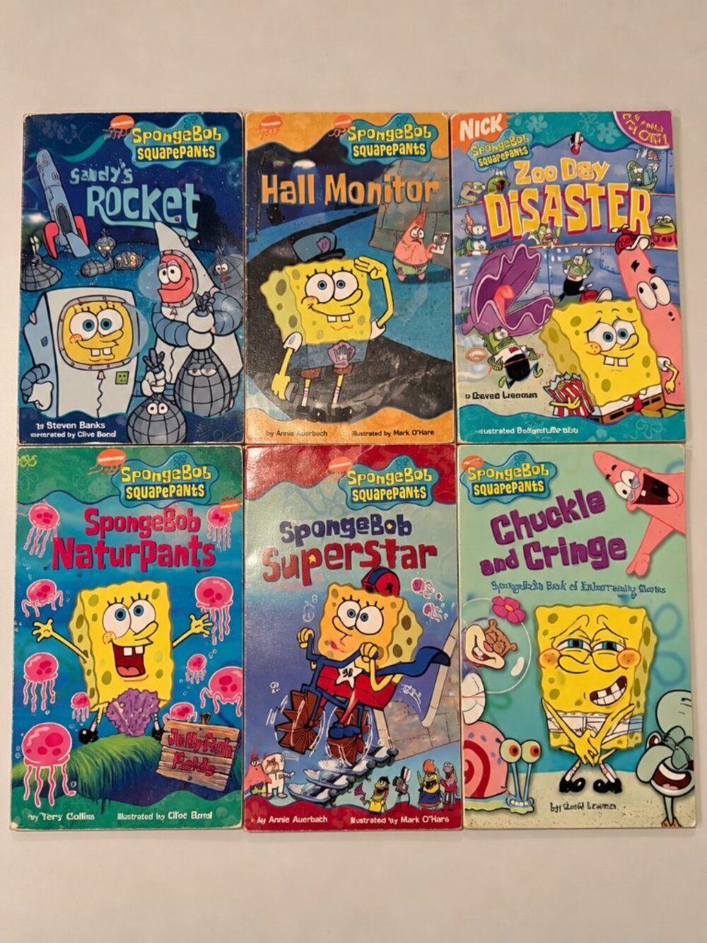 SpongeBob SquarePants Book Lot of 6 Nickelodeon Kids Paperback Stories